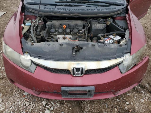 19XFA16569E037705 - 2009 HONDA CIVIC LX მუქწითელი ფოტო 11