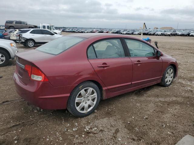 19XFA16569E037705 - 2009 HONDA CIVIC LX მუქწითელი ფოტო 3
