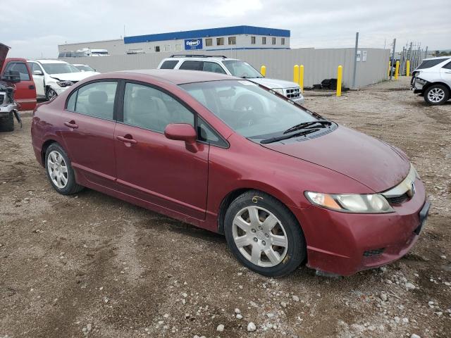 19XFA16569E037705 - 2009 HONDA CIVIC LX მუქწითელი ფოტო 4