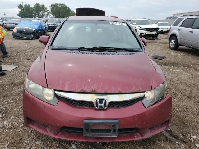 19XFA16569E037705 - 2009 HONDA CIVIC LX მუქწითელი ფოტო 5