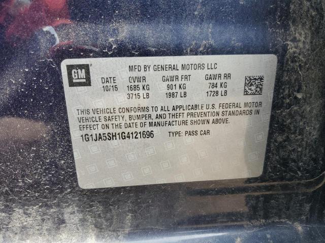 1G1JA5SH1G4121696 - 2016 CHEVROLET SONIC LS BLUE photo 13