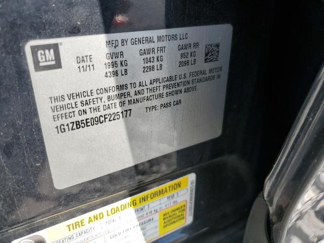 1G1ZB5E09CF225177 - 2012 CHEVROLET MALIBU LS Noir photo 12