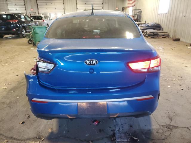 3KPA24ADXME364897 - 2021 KIA RIO LX BLUE photo 6