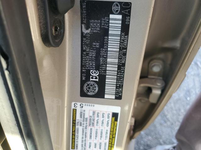 2T1BR32EX6C592398 - 2006 TOYOTA COROLLA CE TAN photo 13