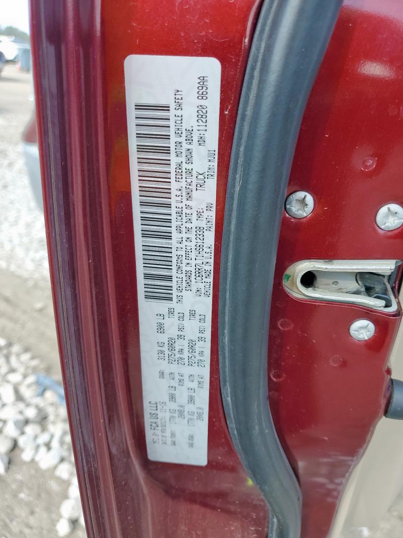 1C6RR7LT1HS612338 - 2017 RAM 1500 SLT BURGUNDY photo 12