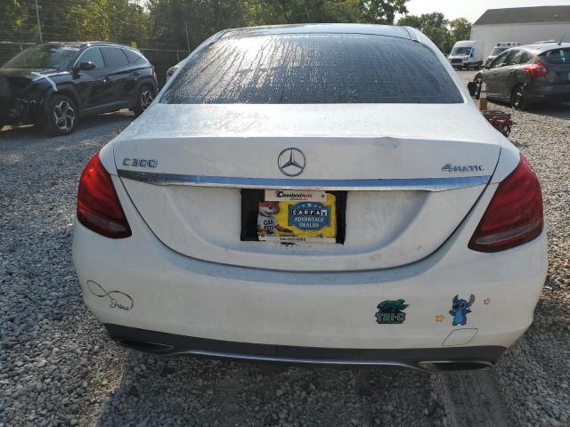 55SWF4KB7FU037425 - 2015 MERCEDES-BENZ C 300 4MATIC WHITE photo 6