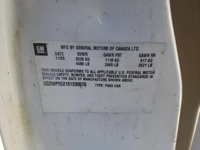 2G2WP552161209570 - 2006 PONTIAC GRAND PRIX 白色 照片 13