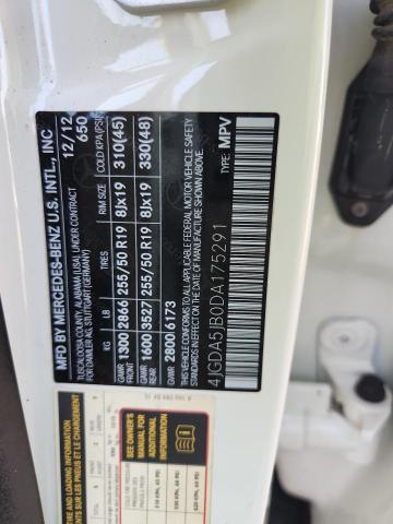 4JGDA5JB0DA175291 - 2013 MERCEDES-BENZ ML 350 白色 照片 13