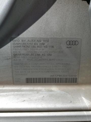 WA1UFBFL5DA154310 - 2013 AUDI A4 ALLROAD PREMIUM PLUS SILVER photo 12