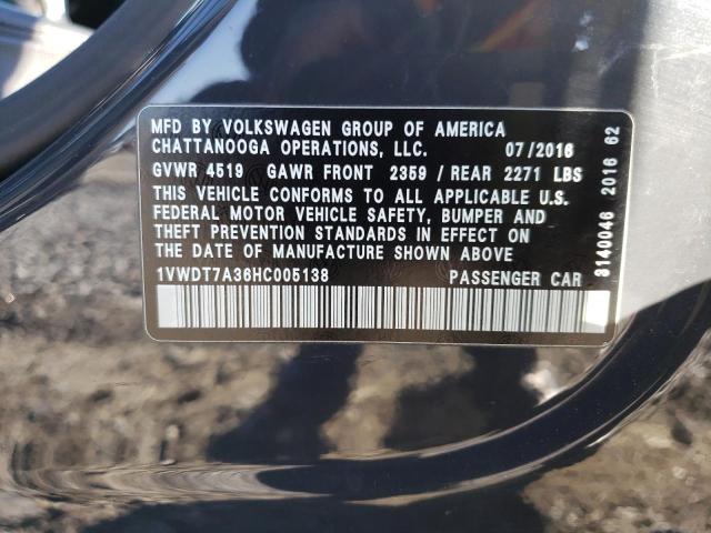 1VWDT7A36HC005138 - 2017 VOLKSWAGEN PASSAT R-LINE Graphit Foto 12