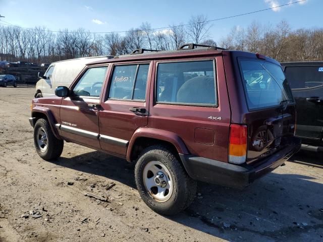 1J4FF48S21L559128 - 2001 JEEP CHEROKEE SPORT RED photo 2