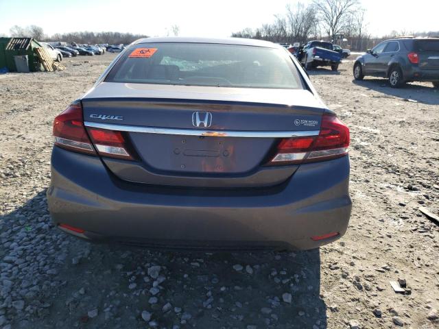 19XFB2F56FE082772 - 2015 HONDA CIVIC LX GRAY photo 6