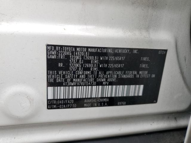 4T3RWRFV7RU154730 - 2024 TOYOTA RAV4 XLE Ağ foto 12