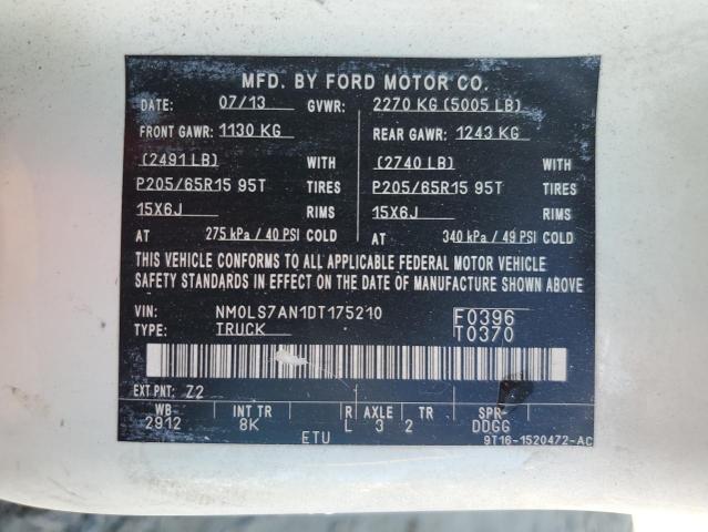 NM0LS7AN1DT175210 - 2013 FORD TRANSIT CO XL Ağ foto 13