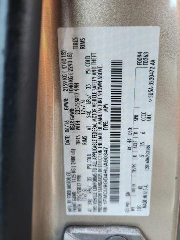 1FMCU9GD4HUA90347 - 2017 FORD ESCAPE SE თაფლისფერი ფოტო 13