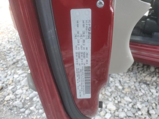 2C4RC1CG6GR208669 - 2016 CHRYSLER TOWN & COU TOURING L MAROON photo 13