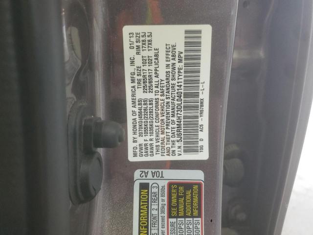 5J6RM4H73DL040141 - 2013 HONDA CR-V EXL BROWN photo 13