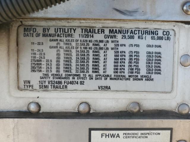 1UYVS2486FU407402 - 2015 UTILITY VS2RA 白色 照片 10