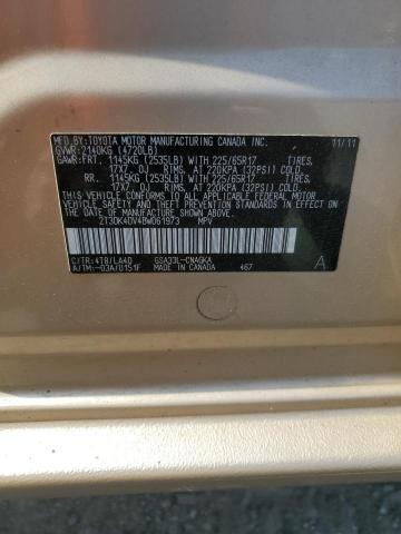 2T3DK4DV4BW061973 - 2011 TOYOTA RAV4 LIMITED GOLD photo 13