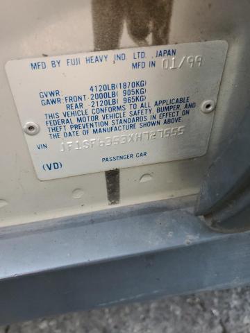 JF1SF6353XH727555 - 1999 SUBARU FORESTER L SILVER photo 13