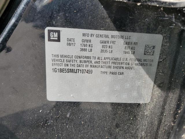 1G1BE5SM0J7107459 - 2018 CHEVROLET CRUZE LT BLACK photo 12