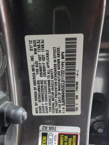 5J6RM4H53CL011722 - 2012 HONDA CR-V EX GRAY photo 14