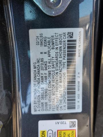 2HGFE2F58RH554245 - 2024 HONDA CIVIC SPORT Сұр фото 12