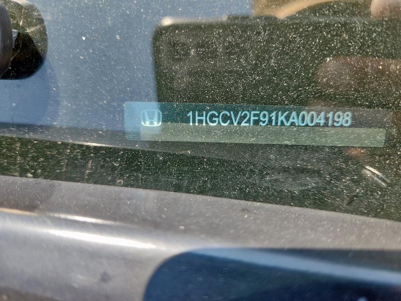 1HGCV2F91KA004198 - 2019 HONDA ACCORD TOURING 灰色 照片 13