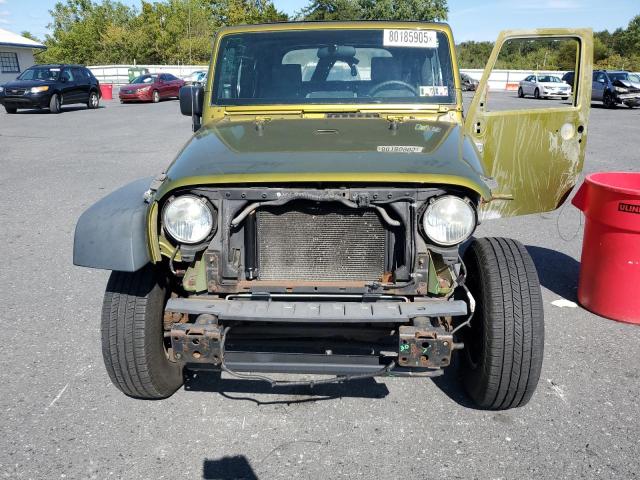 1J4FA24168L525400 - 2008 JEEP WRANGLER X GREEN photo 5