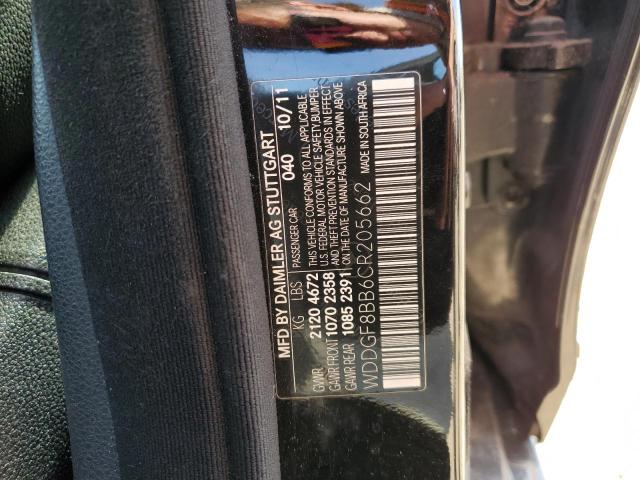 WDDGF8BB6CR205662 - 2012 MERCEDES-BENZ C 300 4MATIC BLACK photo 12