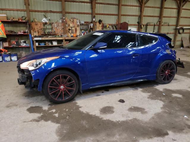 KMHTC6AE8DU170103 - 2013 HYUNDAI VELOSTER TURBO BLUE photo 1