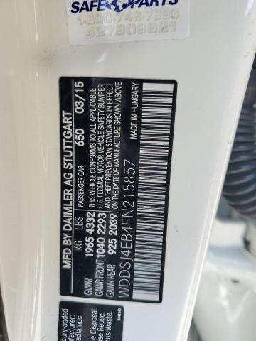 WDDSJ4EB4FN215857 - 2015 MERCEDES-BENZ CLA 250 თეთრი ფოტო 13