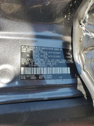 2T3P1RFV1NC294452 - 2022 TOYOTA RAV4 XLE GRAY photo 13