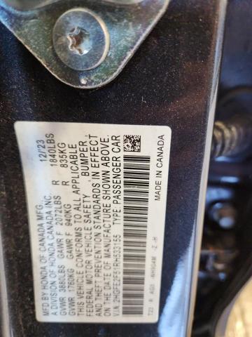 2HGFE2F51RH533155 - 2024 HONDA CIVIC SPORT Графитовый фото 12
