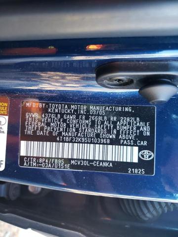 4T1BF32K95U103968 - 2005 TOYOTA CAMRY LE GRAY photo 12