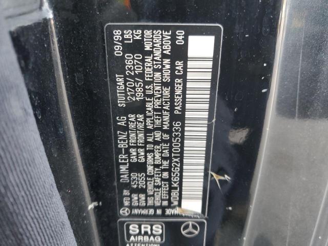 WDBLK65G2XT005336 - 1999 MERCEDES-BENZ CLK 320 BLACK photo 12