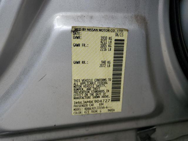 1N4AL3AP4DC904727 - 2013 NISSAN ALTIMA 2.5 Gümüş foto 12