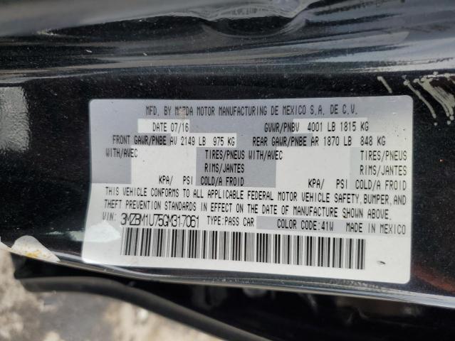 3MZBM1U75GM317061 - 2016 MAZDA 3 SPORT შავი ფოტო 12