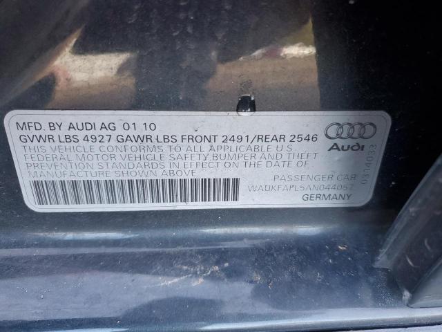 WAUKFAFL5AN044057 - 2010 AUDI A4 PRESTIGE GRAY photo 12