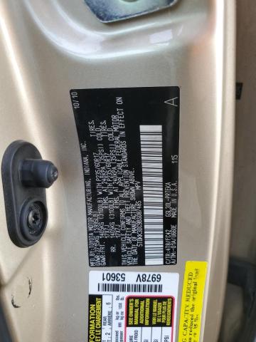 5TDKK3DC9BS087485 - 2011 TOYOTA SIENNA LE GOLD photo 12