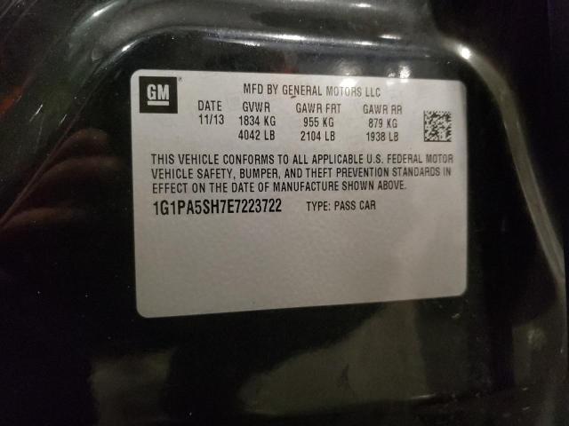 1G1PA5SH7E7223722 - 2014 CHEVROLET CRUZE LS 石墨色 照片 12