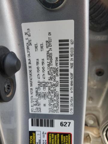 3TMCZ5AN2KM220217 - 2019 TOYOTA TACOMA DOUBLE CAB SILVER photo 12