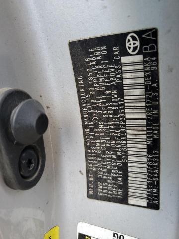 5YFBURHE8FP285417 - 2015 TOYOTA COROLLA L 银色 照片 12