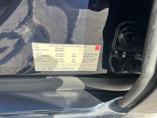 5YJSA1CG6DFP13870 - 2013 TESLA MODEL S Կապույտ լուսանկար 10
