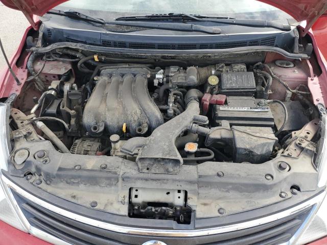 3N1BC1CP7BL505959 - 2011 NISSAN VERSA S RED photo 11
