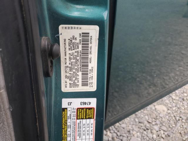 1NXBU4EE6AZ298164 - 2010 TOYOTA COROLLA BASE ტურკოუსი ფოტო 12