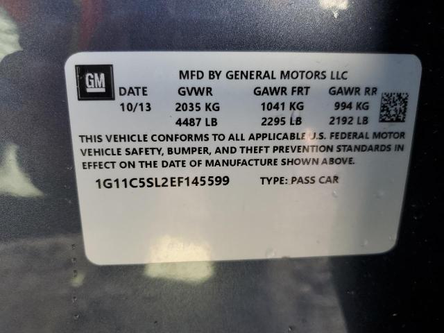 1G11C5SL2EF145599 - 2014 CHEVROLET MALIBU 1LT 蓝色 照片 12