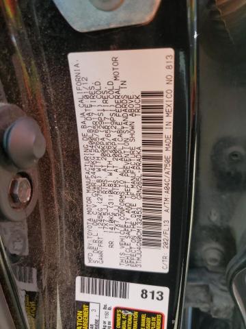 3TMJU4GN0CM132453 - 2012 TOYOTA TACOMA DOUBLE CAB PRERUNNER BLACK photo 12