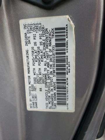 5TBRT34191S187331 - 2001 TOYOTA TUNDRA ACCESS CAB Серый фото 12