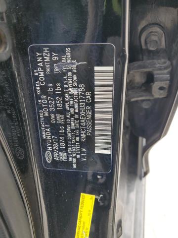 KMHCT4AEXHU317788 - 2017 HYUNDAI ACCENT SE Սև լուսանկար 12